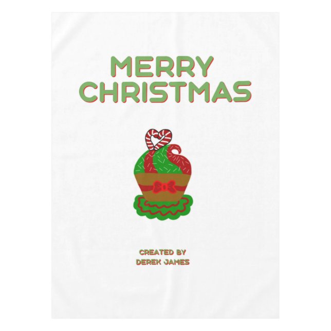 Christmas Cupcake Tablecloth (Front)