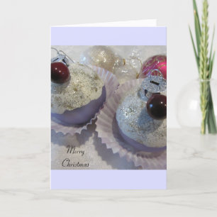 Christmas Cupcake Tree Decorations Holiday Card