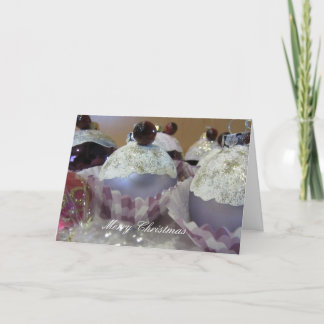 Christmas Cupcake Tree Decorations Holiday Card