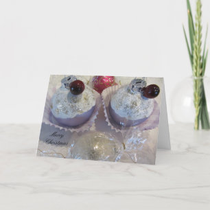 Christmas Cupcake Tree Decorations Holiday Card