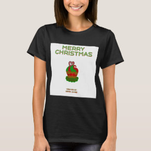 Christmas Cupcake Women's Black Basic T Shirt