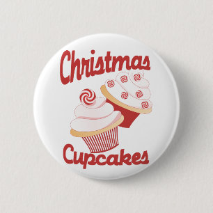 Christmas Cupcakes 2 Inch Round Button