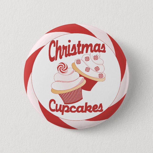 Christmas Cupcakes 2 Inch Round Button (Front)