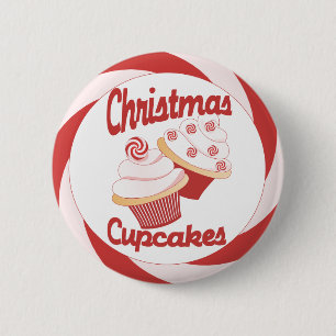 Christmas Cupcakes 2 Inch Round Button