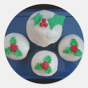 Christmas Cupcakes Classic Round Sticker