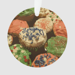Christmas Cupcakes with Sprinkles Ornament