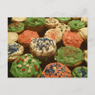 Christmas Cupcakes with Sprinkles Postcard
