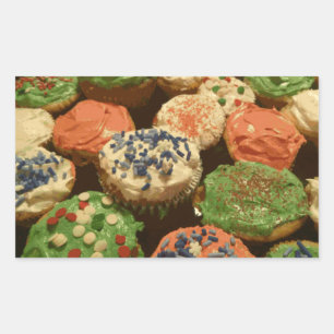 Christmas Cupcakes with Sprinkles Sticker