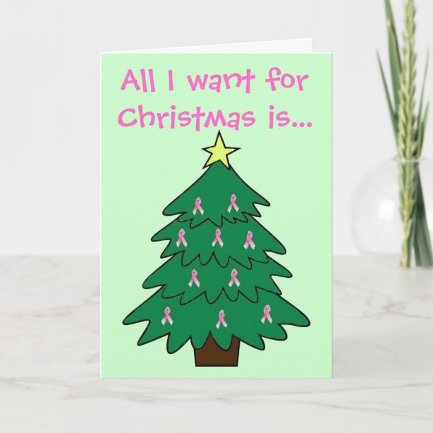 Breast Cancer Christmas Cards  Zazzle CA
