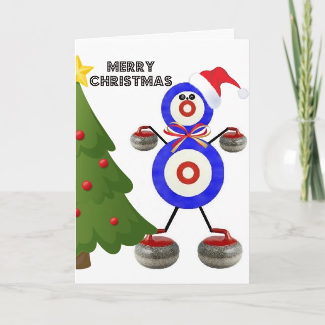 Christmas Curling Holiday Card (Front)