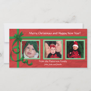 Christmas Curls Triple Treasure Holiday Card