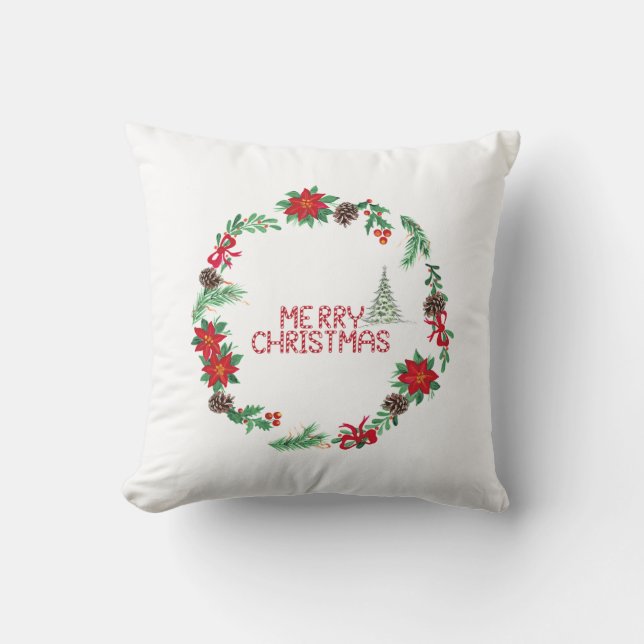  Christmas Cushion  "Merry Christmas" beautifully  (Front)