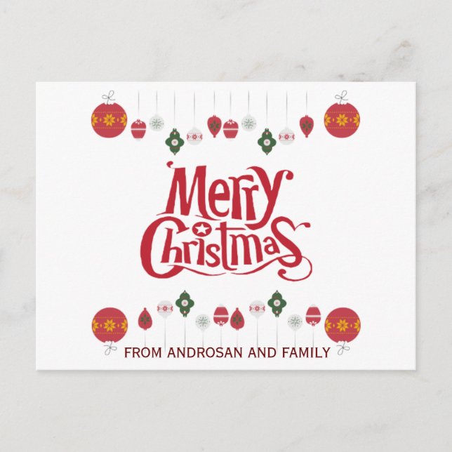 Christmas Custom Gifts Postcard (Front)