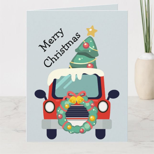 Christmas Custom Inside Truck Vehicle Automobile C Card (Front)