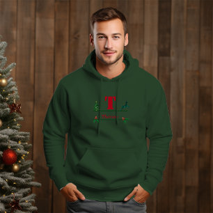 Christmas Custom Monogram & Name Men Hoodie