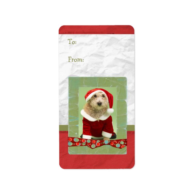 Christmas Custom Photo Frame Gift Tag (Front)