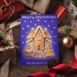 Christmas Custom Photo Name Topography Gold Foil Holiday Card