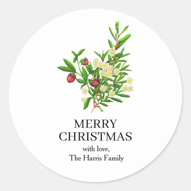 Christmas Custom Text Stickers Roll (Front)