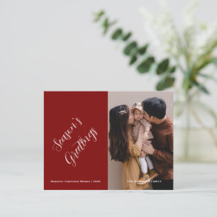Christmas Customizable Photo and Text Holiday Postcard