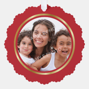 Christmas Customizable Photo Paper Ornament Card