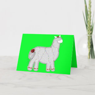 Christmas Cute Alpaca Feliz Navidad Holiday Card