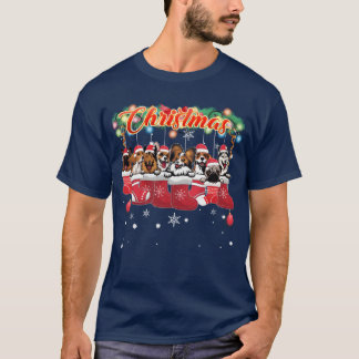 Christmas Cute and Cuddly Dogs family T-Shirt