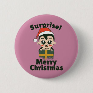 Christmas Cute Baby Gift 2 Inch Round Button