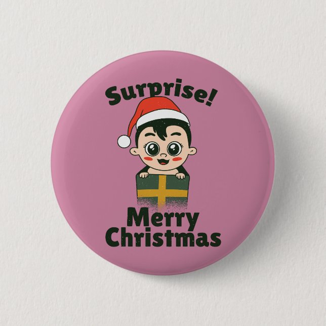 Christmas Cute Baby Gift 2 Inch Round Button (Front)