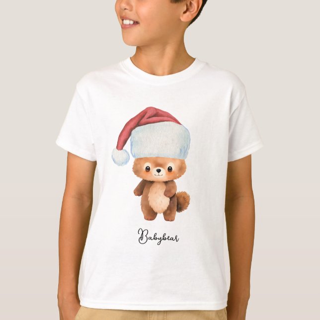 Christmas Cute Bear Pyjamas T-Shirt (Front)