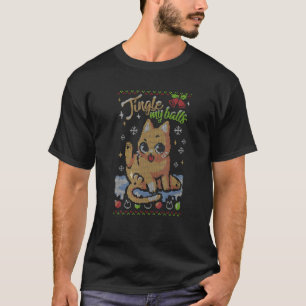 Christmas Cute Cat Jingle Balls T-Shirt