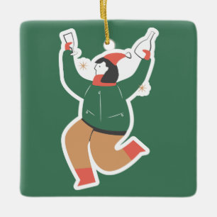 Christmas Cute Ceramic Ornament