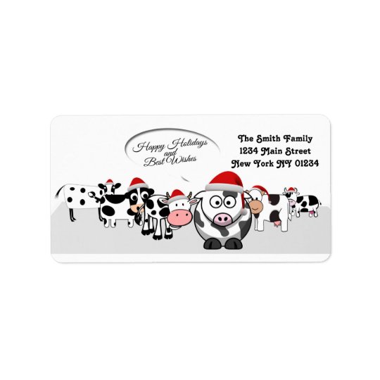 Christmas Cute Cows Happy Holidays