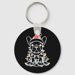 Christmas Cute Dog French Bulldog Xmas Frenchie Me Keychain