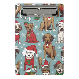 Christmas cute dog pattern mini clipboard