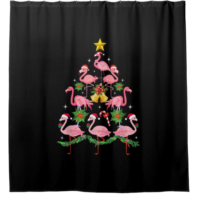 Christmas - Cute Flamingo Christmas Tree (Front)