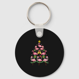 Christmas - Cute Flamingo Christmas Tree Keychain