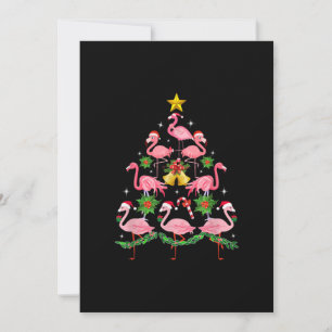 Christmas - Cute Flamingo Christmas Tree Save The Date