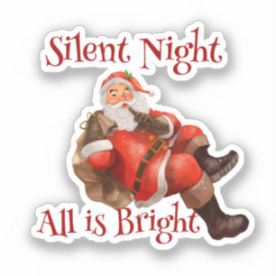 Christmas Cute Funny Santa Claus  Vintage Retro