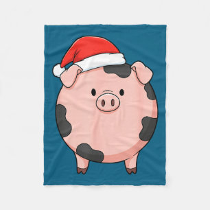 Christmas Cute G Round Nk G Holiday Art Fleece Blanket