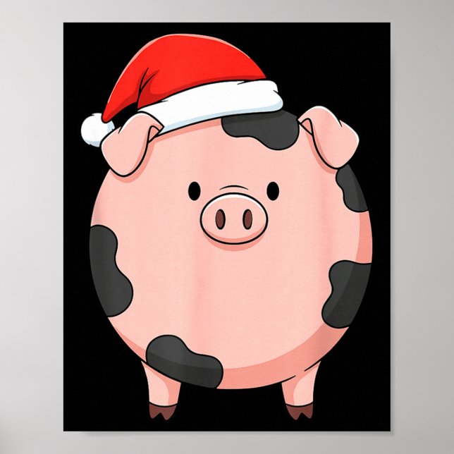 Christmas Cute G Round Nk G Holiday Art  Poster (Front)