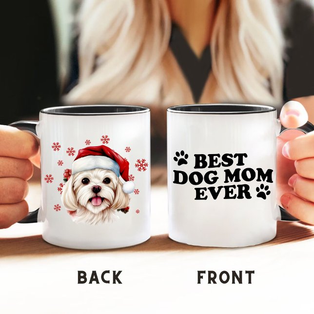 Christmas Cute Maltese Dog Personalized Mug (Creator Uploaded)