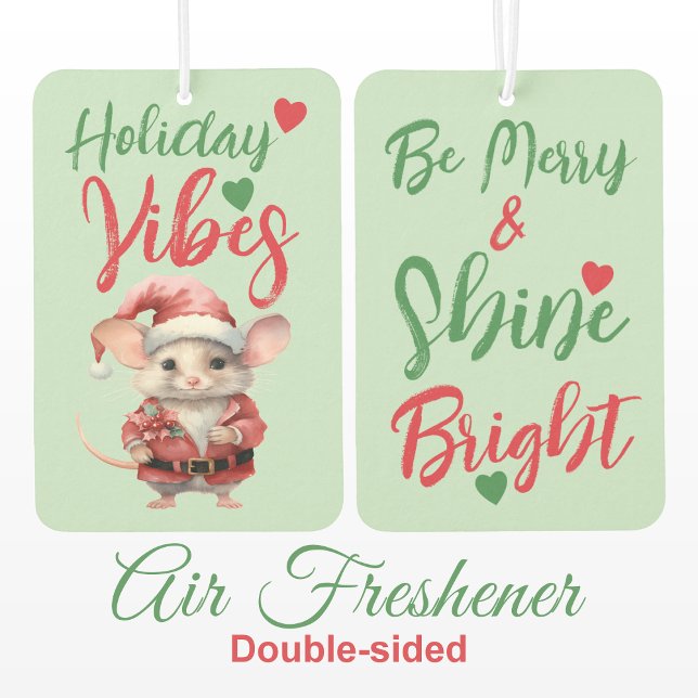 Christmas cute mouse holiday green red air freshener (Creator Uploaded)