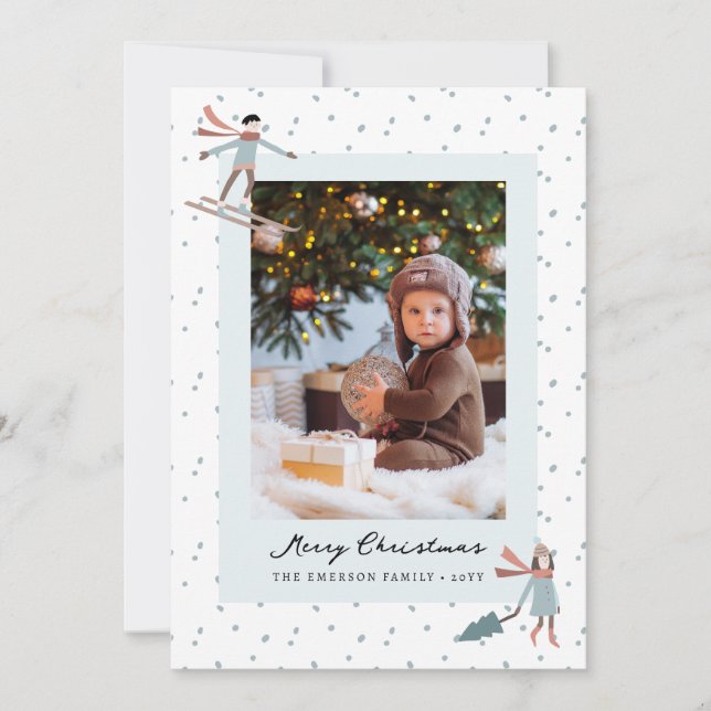 Christmas Cute Photo Holiday Card (Front)