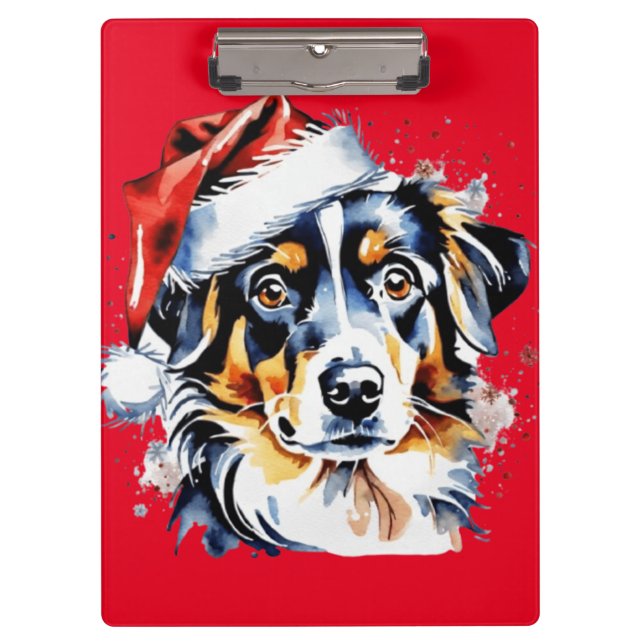 Christmas cute puppy clipboard (Front)
