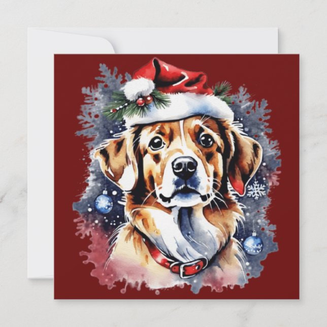 Christmas cute puppy invitation (Front)