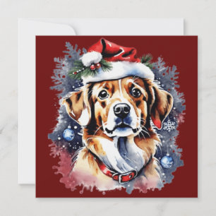 Christmas cute puppy invitation