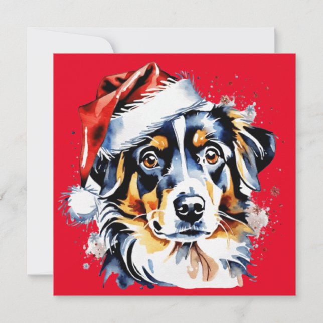 Christmas cute puppy invitation (Front)