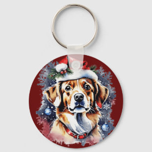 Christmas cute puppy keychain