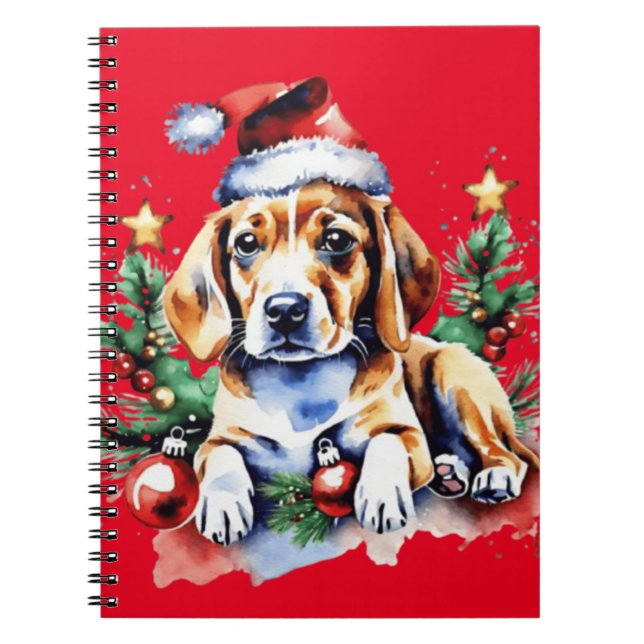 Christmas cute puppy notebook (Front)