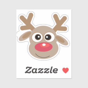 Christmas Cute Reindeer Cartoon Red Script Type